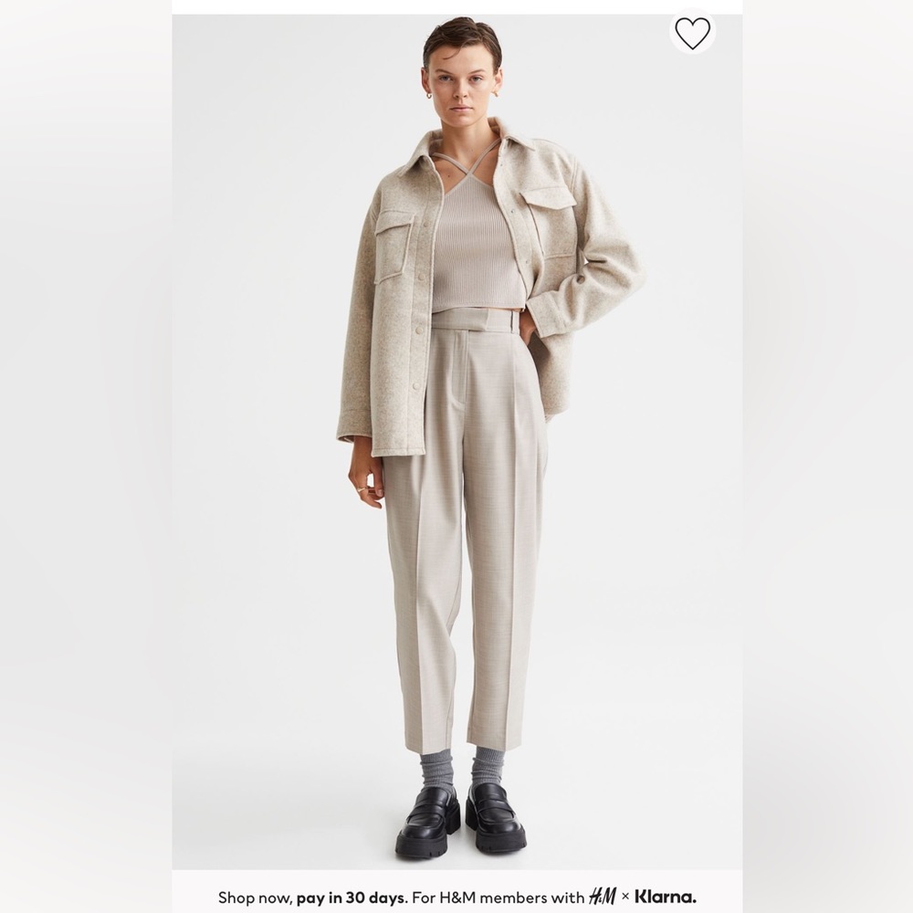 H&M pleated ankle pants  Size 12.